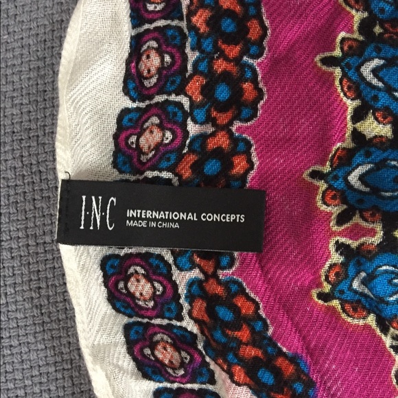 INC Multi-Color Long Scarf - Picture 6 of 9